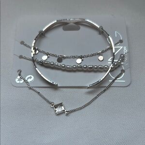 Icing Bracelet Set Silver - 4 Pack
